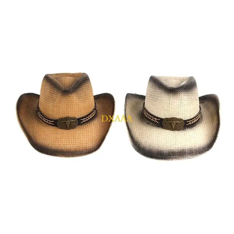 DXAA Classical Straw Hat Beach Wide Brimmed Western Cowboy Hat for Trilby Hat for Dinner Outdoor Casual Wear
DXAA Classical Straw Hat Beach Wide Brimmed Western Cowboy Hat for Trilby Hat for Dinner Outdoor Casual Wear
