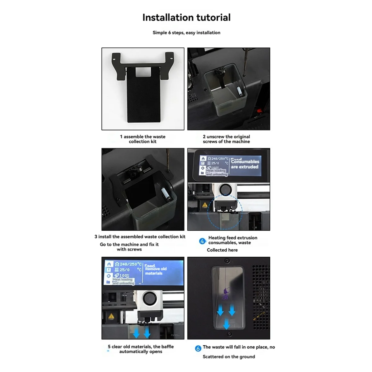 #155L For Bambu Lab X1 P1 Filament-Waste Collection Kit for 3D Printer Waste Recycling Device 3D Printing Parts (Black)
#155L For Bambu Lab X1 P1 Filament-Waste Collection Kit for 3D Printer Waste Recycling Device 3D Printing Parts (Black)