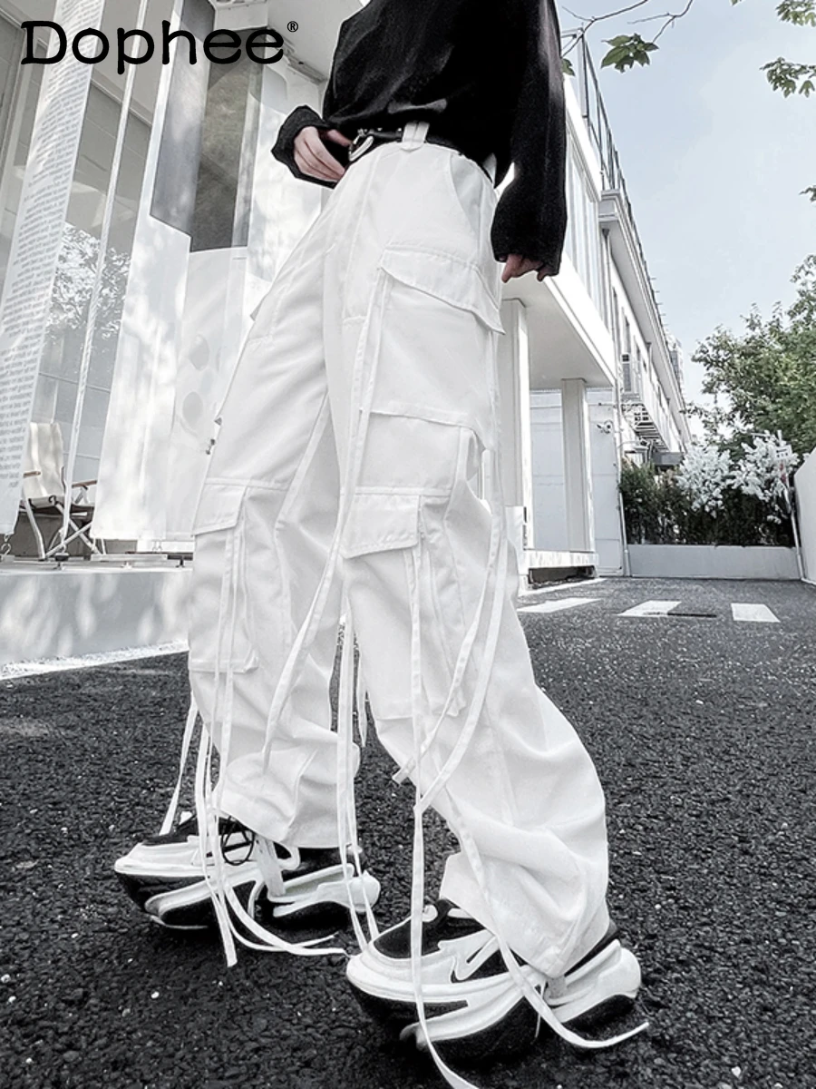 2024 Men's Spring High Street Casual Trousers Men's Ribbon Design Handsome Solid Color Straight-Leg Trousers Trendy Male Pants
2024 Men's Spring High Street Casual Trousers Men's Ribbon Design Handsome Solid Color Straight-Leg Trousers Trendy Male Pants