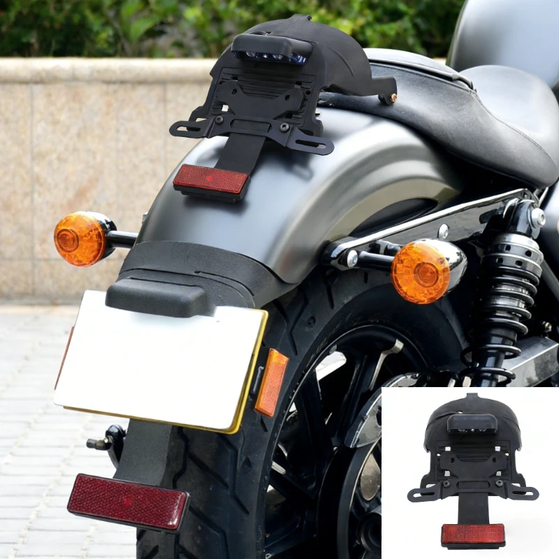 For Harley Sportster XL883 XL1200 48 72 2004-2014 Rear Fender LED License Plate Bracket Brake Taillight Relocation Kit
For Harley Sportster XL883 XL1200 48 72 2004-2014 Rear Fender LED License Plate Bracket Brake Taillight Relocation Kit