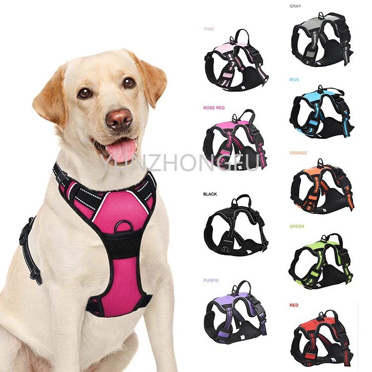 Reflective Adjustable Non-Throttling Soft Padded Pet Dog Harness with Easy-to-Control Training Handle for Large Dogs
Reflective Adjustable Non-Throttling Soft Padded Pet Dog Harness with Easy-to-Control Training Handle for Large Dogs
