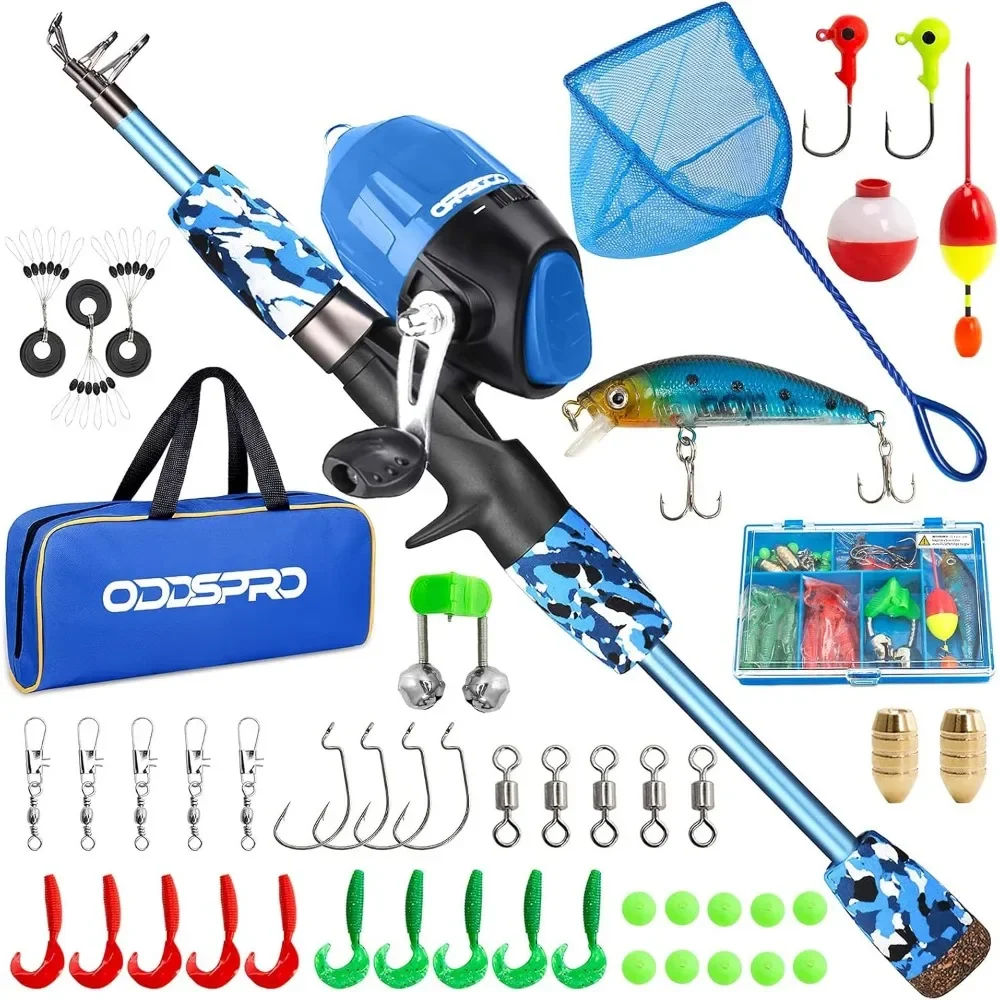 Portable Pink Kids Fishing Pole Telescopic Rod Reel Combo with Spincast Reel Tackle Box for Girls Youth
Portable Pink Kids Fishing Pole Telescopic Rod Reel Combo with Spincast Reel Tackle Box for Girls Youth