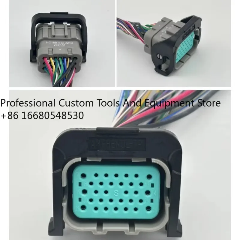 NC232-Core ABS Housing Automotive Power Connector 32Pin Plug Socket with 5A 32P Copper Silver Plating Contacts IP67
NC232-Core ABS Housing Automotive Power Connector 32Pin Plug Socket with 5A 32P Copper Silver Plating Contacts IP67