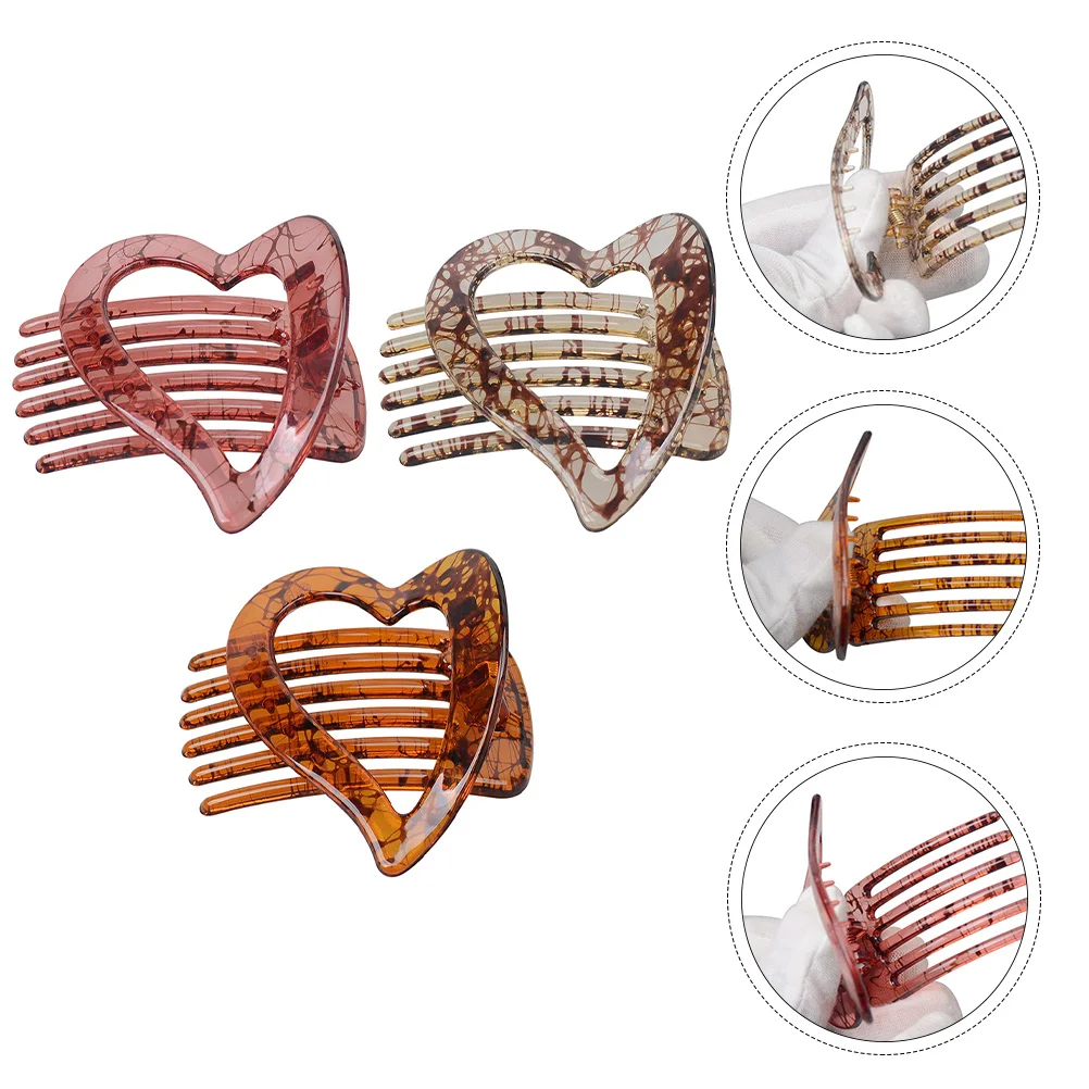 3Pcs Resin Heart Shape Hair Clips for Women Fashionable Hair Barrettes Daily Wear Sweet Temperament Hairpin Set
3Pcs Resin Heart Shape Hair Clips for Women Fashionable Hair Barrettes Daily Wear Sweet Temperament Hairpin Set