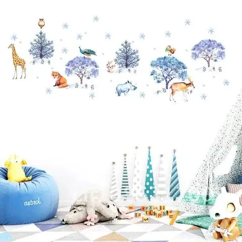 Animal Wall Stickers Snow land bedroom living room Background home decoration Mural Christmas decor Wallpaper Art Decals sticker
Animal Wall Stickers Snow land bedroom living room Background home decoration Mural Christmas decor Wallpaper Art Decals sticker