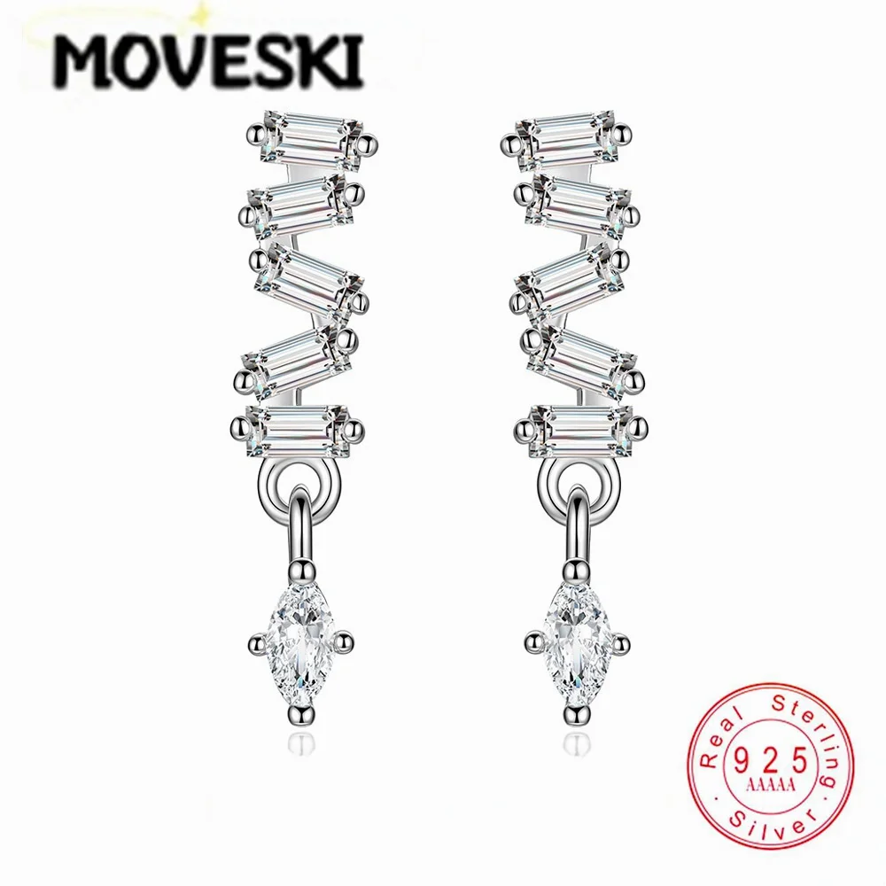 Real 925 Sterling Silver Geometry Moissanite Dangle Earrings for Women Wedding Bridal Fine Jewelry Gift
Real 925 Sterling Silver Geometry Moissanite Dangle Earrings for Women Wedding Bridal Fine Jewelry Gift