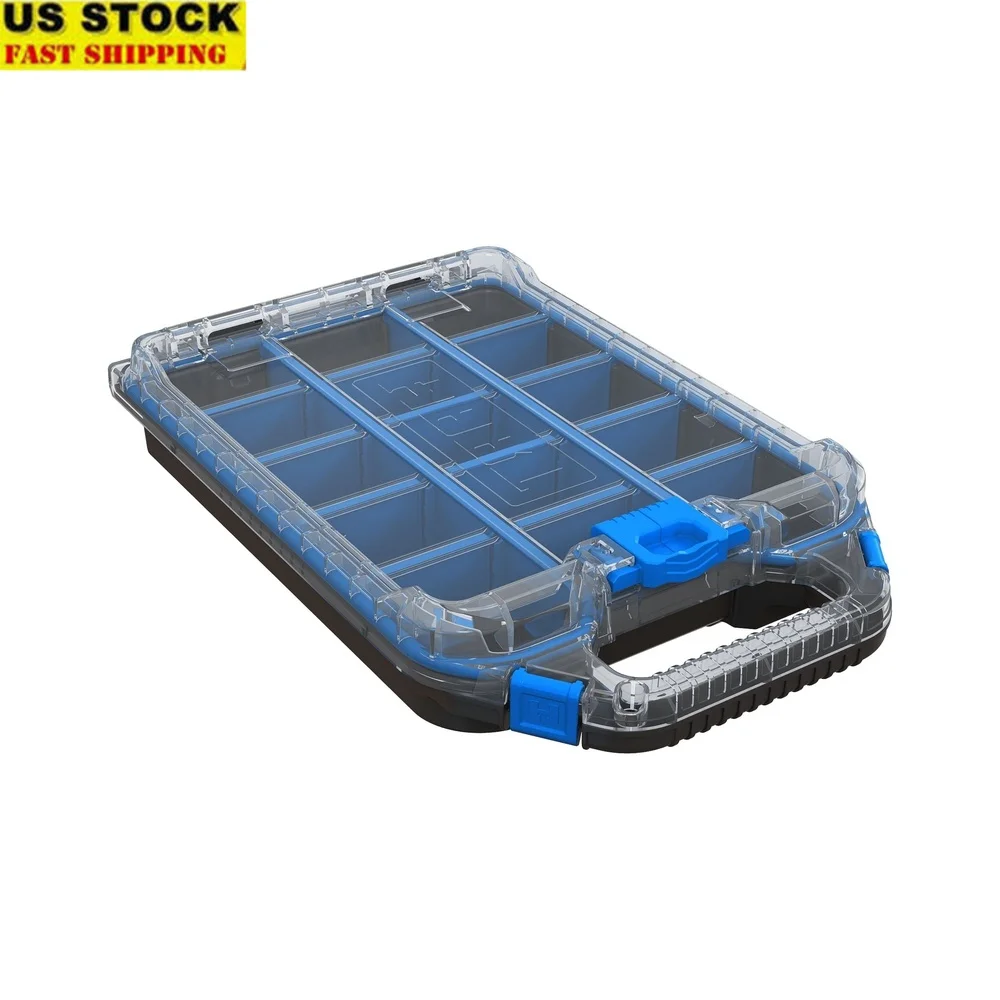 Stackable Tool Organizer with 15 Compartments Adjustable Dividers Clear Lid Large Carry Handle DIY Crafting Storage Solutions
Stackable Tool Organizer with 15 Compartments Adjustable Dividers Clear Lid Large Carry Handle DIY Crafting Storage Solutions