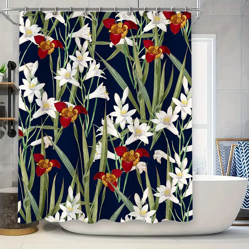 Floral Shower Curtain Home Decor Waterproof Bathroom Decoration Privacy Screen White Red Floral Design Shower Curtains
Floral Shower Curtain Home Decor Waterproof Bathroom Decoration Privacy Screen White Red Floral Design Shower Curtains