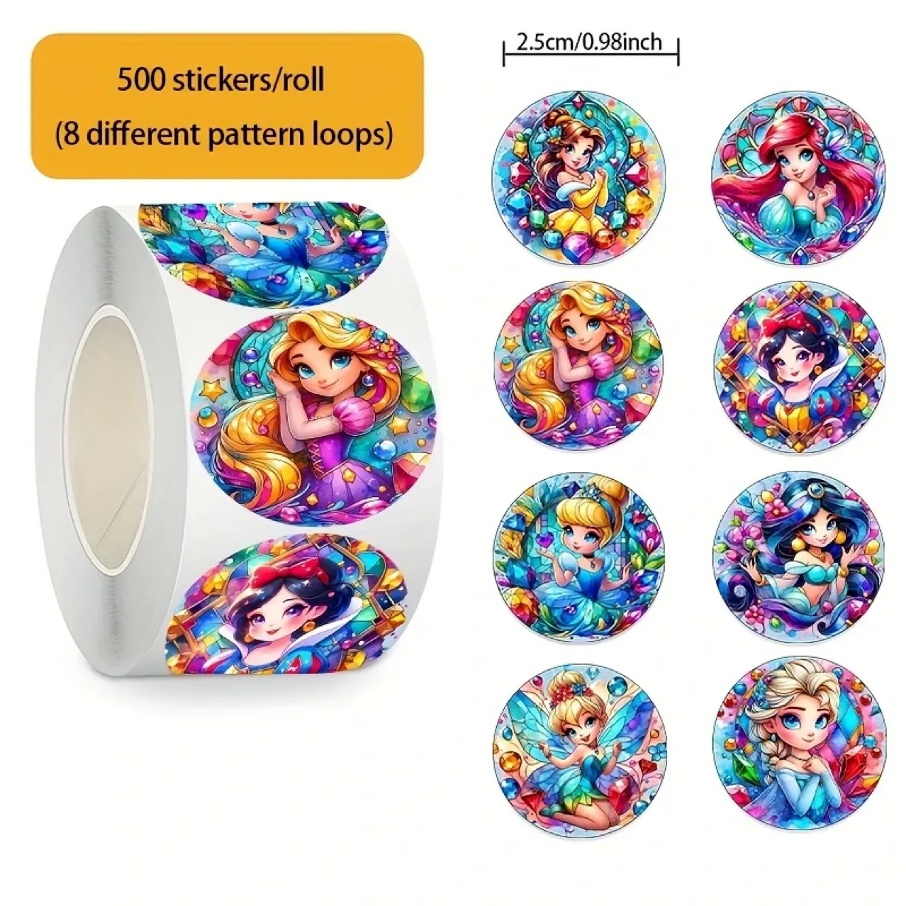 500pcs/Roll Colorful Disney Princess Cartoon Sealing Stickers DIY PVC Laptop Decals Decoration Reward Gift Toy
500pcs/Roll Colorful Disney Princess Cartoon Sealing Stickers DIY PVC Laptop Decals Decoration Reward Gift Toy