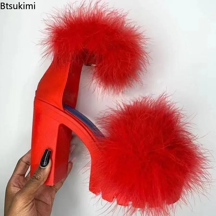 New Women's Summer Sandals Coarse-heeled Fur Rubber Sandals Shoes Women Platform Heels Mary Janes Shoes High Heels Leather Shoes
New Women's Summer Sandals Coarse-heeled Fur Rubber Sandals Shoes Women Platform Heels Mary Janes Shoes High Heels Leather Shoes