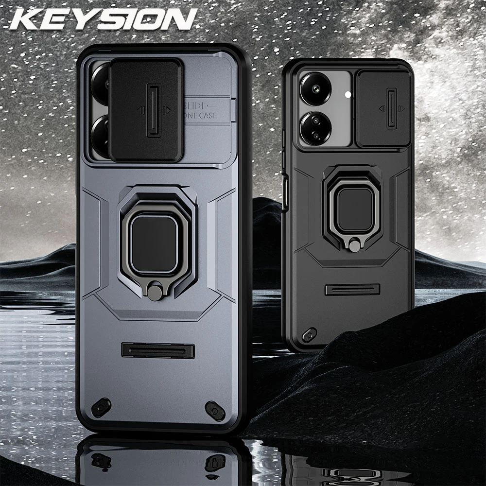 KEYSION Shockproof Armor Case for Redmi 13C 13R 5G Slide Camera Lens Protection Ring Stand Phone Cover for Xiaomi POCO C65 M6
KEYSION Shockproof Armor Case for Redmi 13C 13R 5G Slide Camera Lens Protection Ring Stand Phone Cover for Xiaomi POCO C65 M6