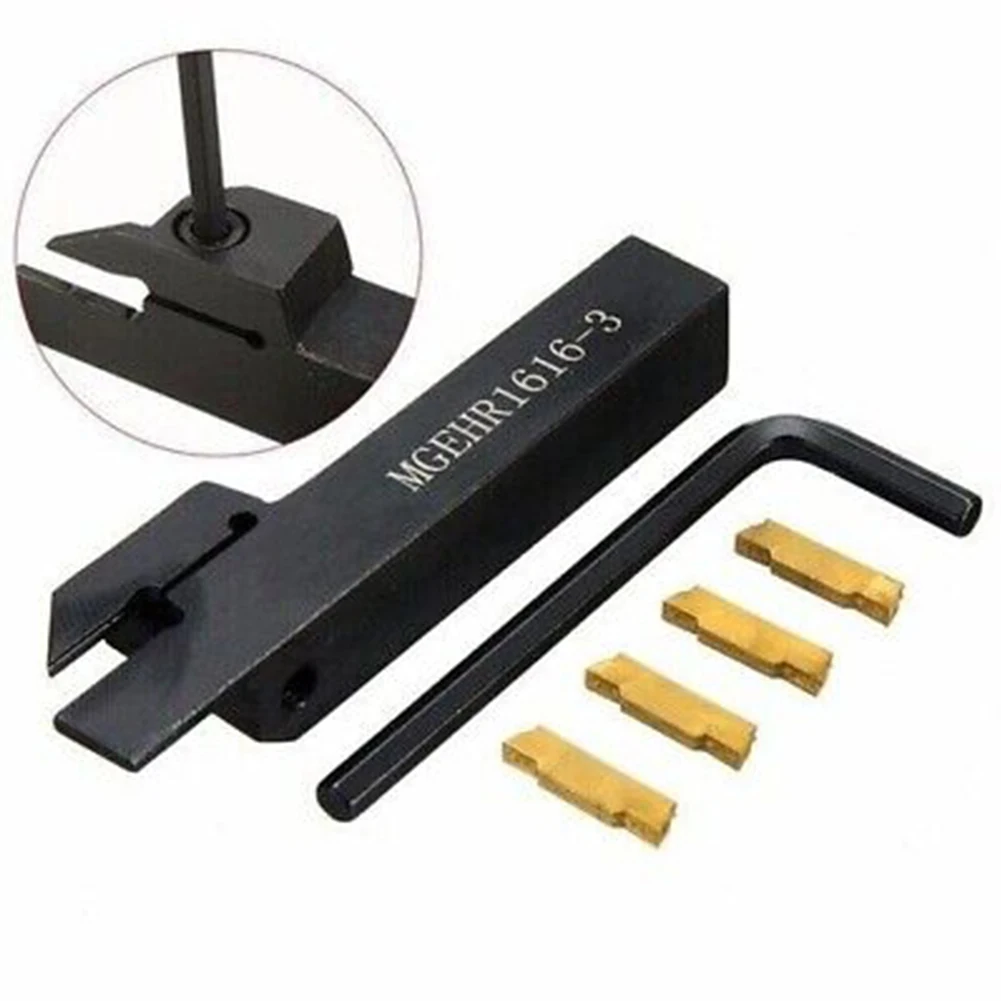 Carbide Insert Tool Holder MGEHR1616-3 with 4 MGMN300 Cutting Tips for Reliable Lathe Turning and Parting Functions
Carbide Insert Tool Holder MGEHR1616-3 with 4 MGMN300 Cutting Tips for Reliable Lathe Turning and Parting Functions