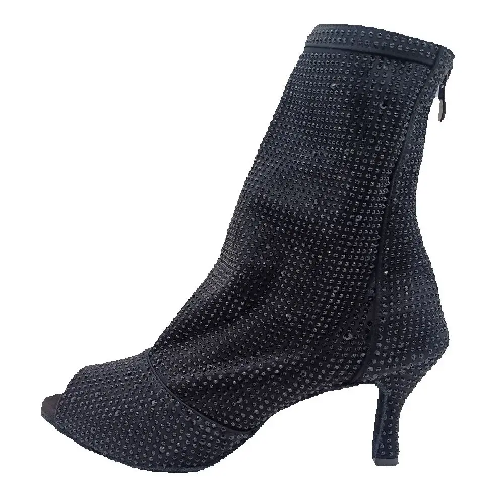 Women Latin Dance Boots Black Rhinestone Salsa Tango Dance Shoes 7cm Latin Salsa Dance Shoe Club Party Ballroom Dance Shoes Boot
Women Latin Dance Boots Black Rhinestone Salsa Tango Dance Shoes 7cm Latin Salsa Dance Shoe Club Party Ballroom Dance Shoes Boot