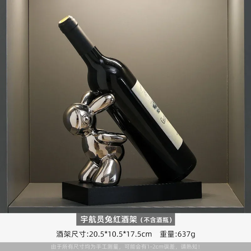 Rabbit wine bottle holder, low luxury decoration, red wine rack, living room storage, home decoration, office desk ornaments
Rabbit wine bottle holder, low luxury decoration, red wine rack, living room storage, home decoration, office desk ornaments