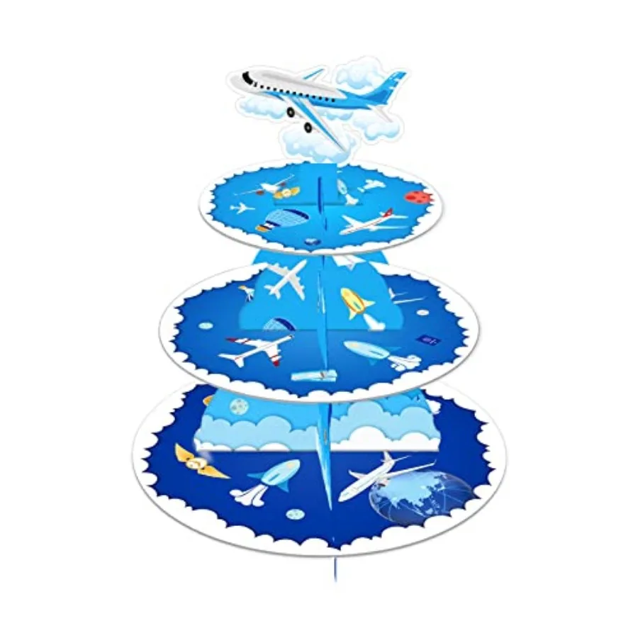 Airplane Cupcake Stand 3 Tier Airplane Party Supplies Cake Stand for Birthday Party Decorations
Airplane Cupcake Stand 3 Tier Airplane Party Supplies Cake Stand for Birthday Party Decorations