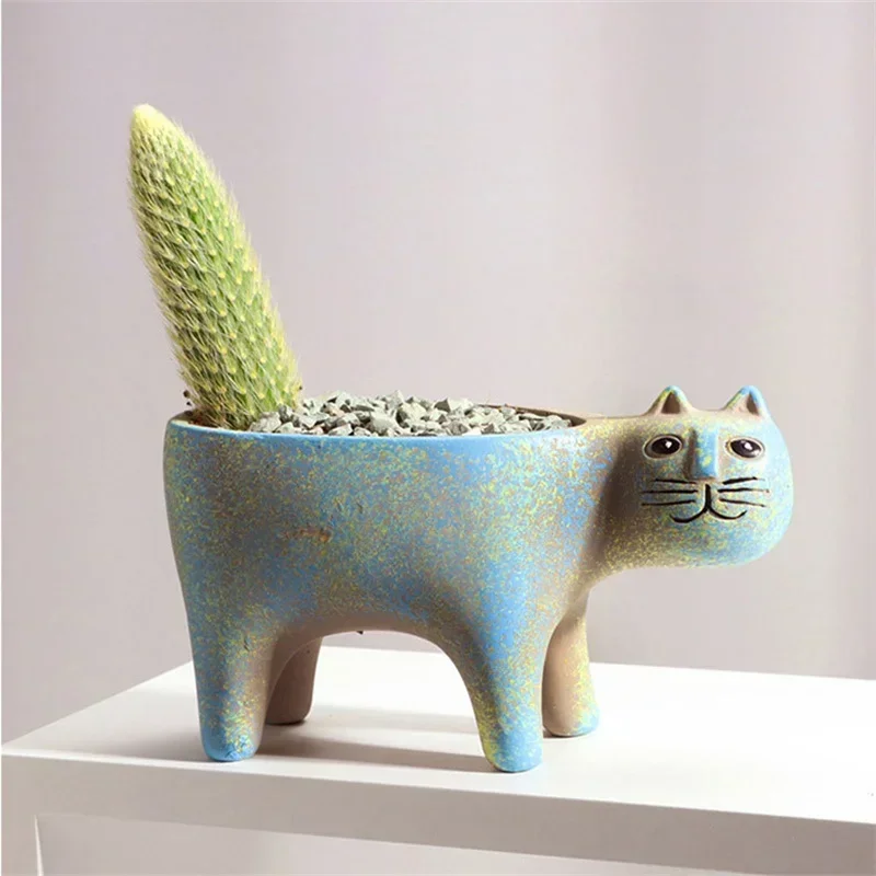 Ceramic Flower Pot Vase Cute Cat Succulent Plant Pots Room Accessories Simulation Animal Cartoon Pots Planter for Indoor Plants
Ceramic Flower Pot Vase Cute Cat Succulent Plant Pots Room Accessories Simulation Animal Cartoon Pots Planter for Indoor Plants
