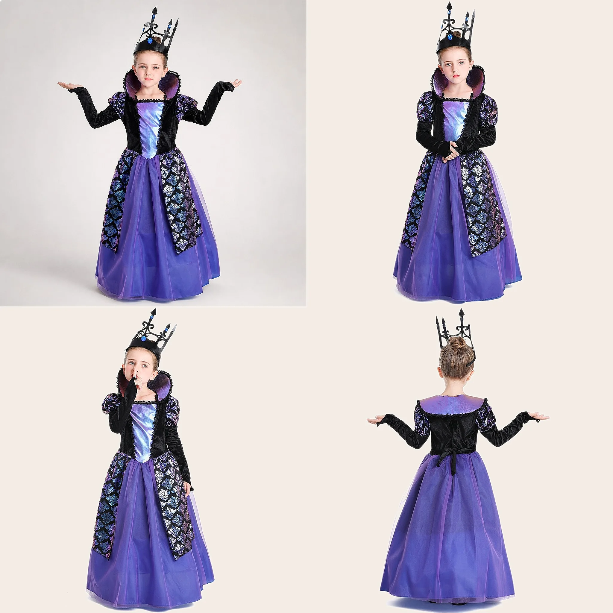 Halloween Kids Twilight Princess Medieval Purple Court Dress
Halloween Kids Twilight Princess Medieval Purple Court Dress