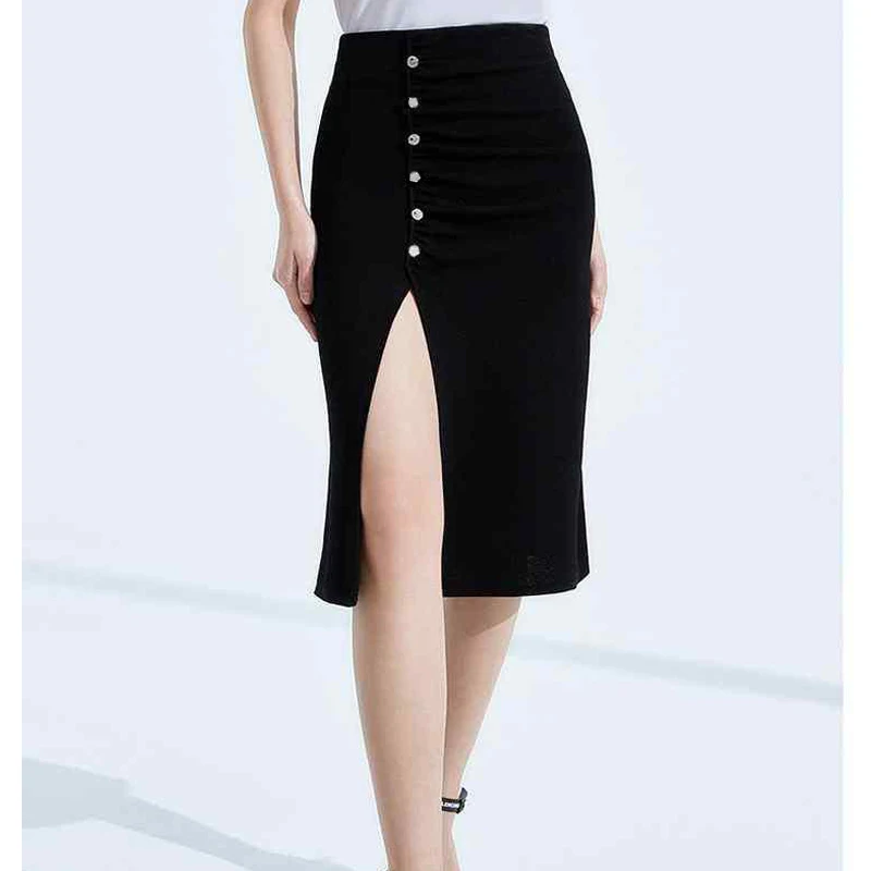 New Arrival Women Black Bottoms Summer Fashion Office Ladies Temperament Formal Slim Button Pencil Side Split Midi Skirt
New Arrival Women Black Bottoms Summer Fashion Office Ladies Temperament Formal Slim Button Pencil Side Split Midi Skirt