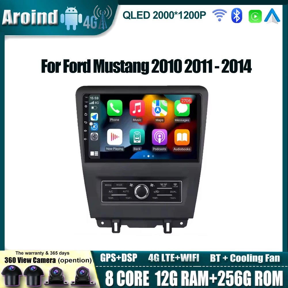 9" For Ford Mustang 2010 2011 2012 2013 2014 Car Video Multimedia Player Android Auto Bluetooth Navigation QLED IPS Screen
9" For Ford Mustang 2010 2011 2012 2013 2014 Car Video Multimedia Player Android Auto Bluetooth Navigation QLED IPS Screen