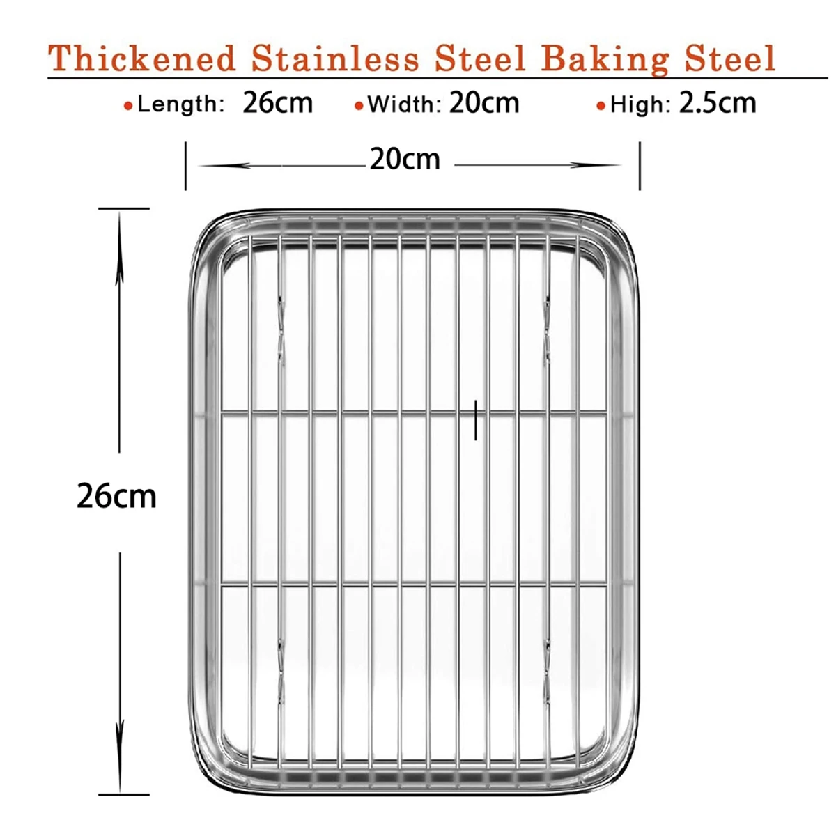 ABBN-2 Set Toaster Oven Tray And Rack Set, Small Stainless Steel Baking Pan With Cooling Rack, 10 Inch & 9 Inch
ABBN-2 Set Toaster Oven Tray And Rack Set, Small Stainless Steel Baking Pan With Cooling Rack, 10 Inch & 9 Inch