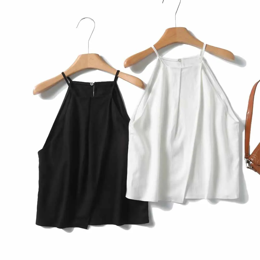 Women's 2025 new fashion vacation style casual versatile linen blend camisole top retro sleeveless women's shirt chic top Skazi
Women's 2025 new fashion vacation style casual versatile linen blend camisole top retro sleeveless women's shirt chic top Skazi