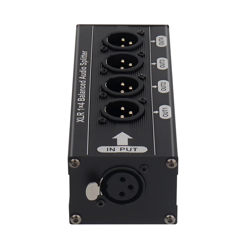 A32T-XLR Balanced Audio Splitter 1 In 4 Out XLR Audio Splitter XLR Audio Signal Splitter Box
A32T-XLR Balanced Audio Splitter 1 In 4 Out XLR Audio Splitter XLR Audio Signal Splitter Box