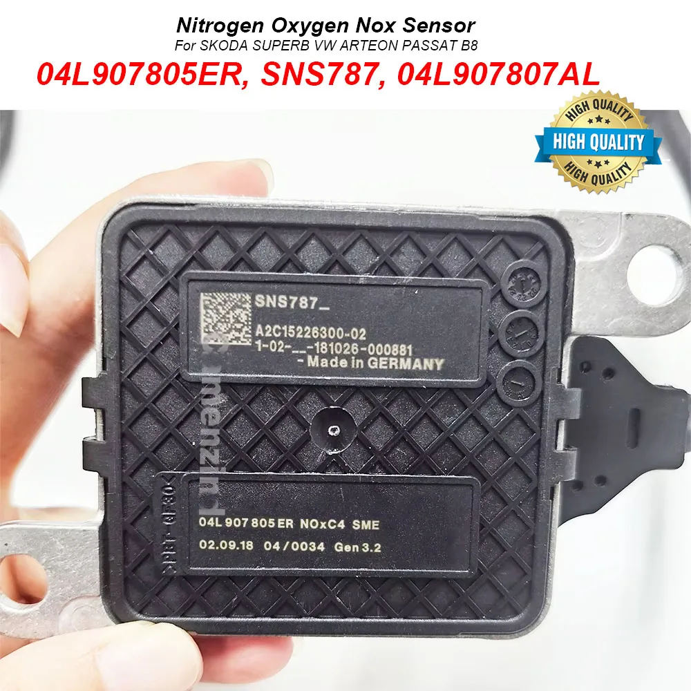 High Quality 04L907805ER SNS787 04L907807AL 04L907807ER Nitrogen Oxygen Nox Sensor For VW Audi Seat Skoda 04L907805DB
High Quality 04L907805ER SNS787 04L907807AL 04L907807ER Nitrogen Oxygen Nox Sensor For VW Audi Seat Skoda 04L907805DB