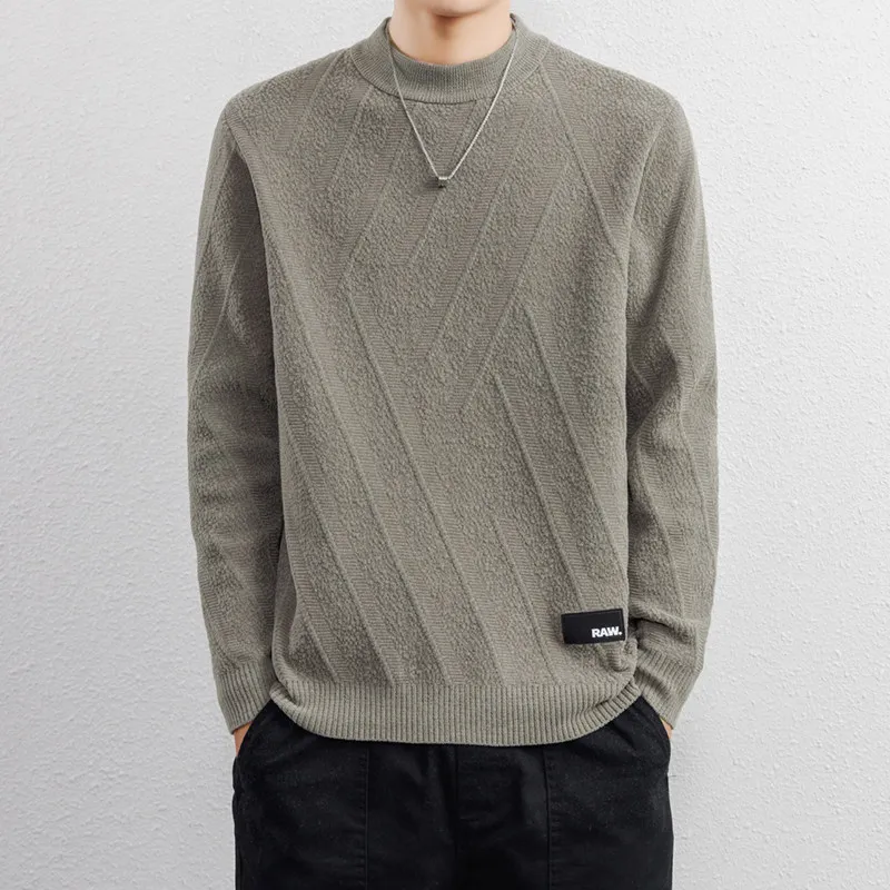 Мужской утепленный вязаный свитер с высоким воротником, теплый, осенне-зимний, повседневный, с длинными рукавами, круглый вырез
Мужской утепленный вязаный свитер с высоким воротником, теплый, осенне-зимний, повседневный, с длинными рукавами, круглый вырез