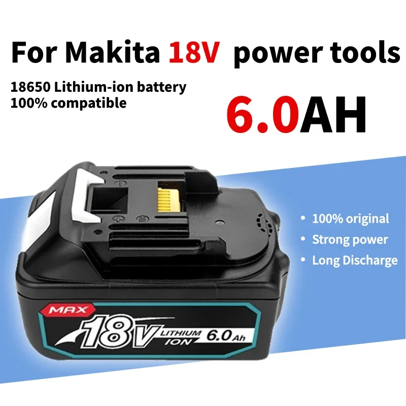 Оригинальный перезаряжаемый аккумулятор для электроинструментов Makita 18 в, 8000 мА/ч, со стандартной литий-ионной батареей 18650, сменный аккумулятор LXT, BL1860B, BL1860, BL1850
Оригинальный перезаряжаемый аккумулятор для электроинструментов Makita 18 в, 8000 мА/ч, со стандартной литий-ионной батареей 18650, сменный аккумулятор LXT, BL1860B, BL1860, BL1850