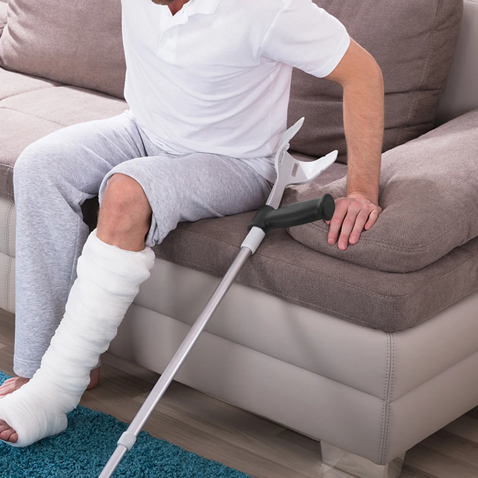 Arm Style Crutch Handrail Steel Frame Adjustable for Disabled Elderly Assistance Rehabilitation Arm Crutch Handle
Arm Style Crutch Handrail Steel Frame Adjustable for Disabled Elderly Assistance Rehabilitation Arm Crutch Handle