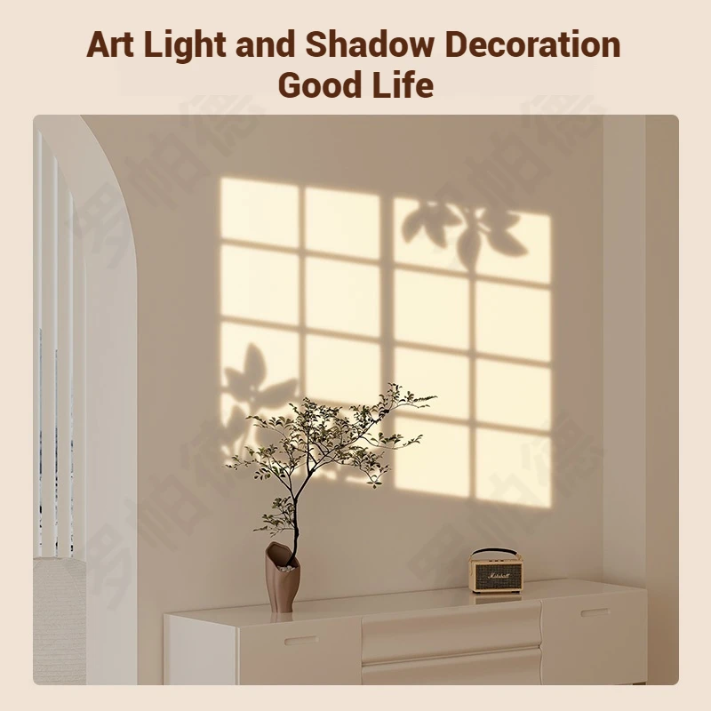 Fake window projector simulates sunlight blinds light and shadow bedroom live studio background wall decoration atmosphere
Fake window projector simulates sunlight blinds light and shadow bedroom live studio background wall decoration atmosphere