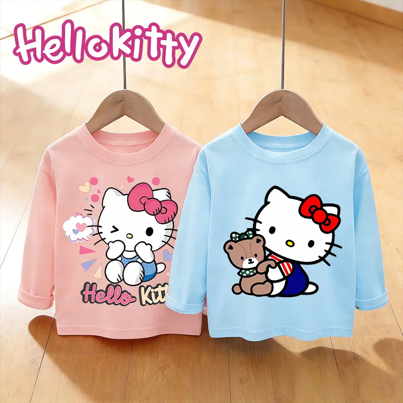 Hello Kitty T-shirt Cotton Tops Tees Long Sleeve Base Coat Leisure Wear Cute Cartoon Print Clothing Casuals base layer Clothes
Hello Kitty T-shirt Cotton Tops Tees Long Sleeve Base Coat Leisure Wear Cute Cartoon Print Clothing Casuals base layer Clothes
