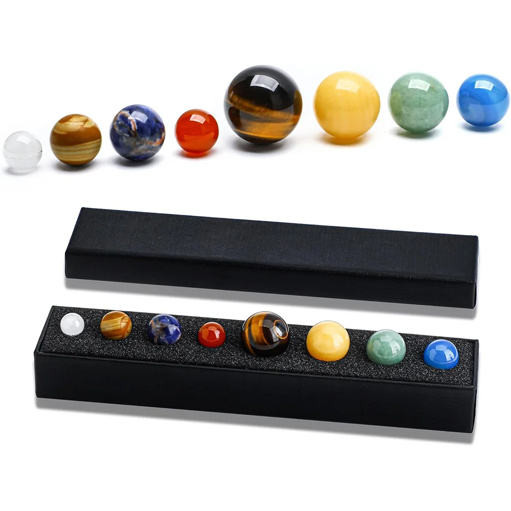 Natural Gemstones Solar System Multicolor Space Decor 8 Planets Model Kit Chakra Reiki Healing Crystal Ball Set Gift for Kids
Natural Gemstones Solar System Multicolor Space Decor 8 Planets Model Kit Chakra Reiki Healing Crystal Ball Set Gift for Kids