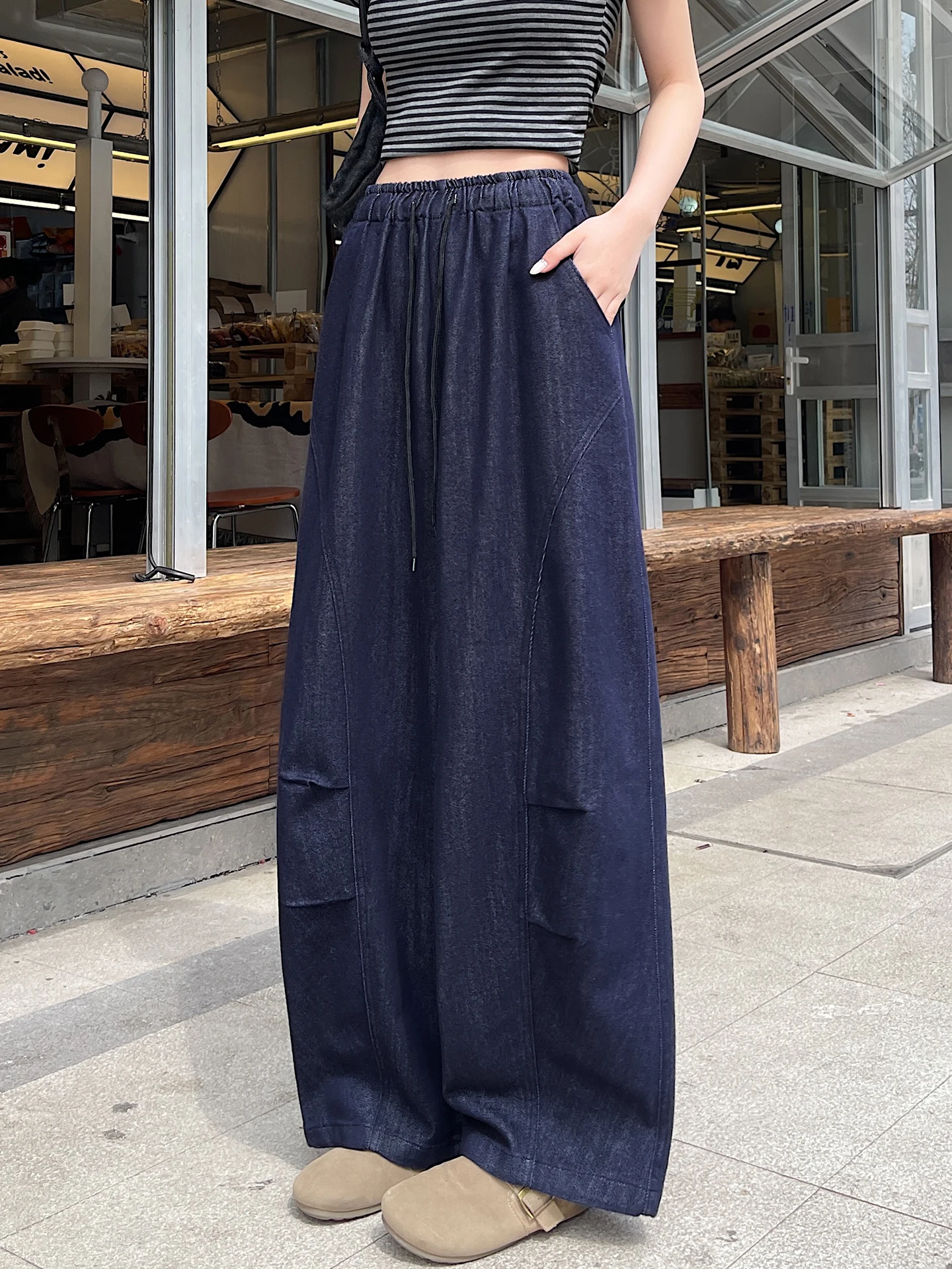 Wide Leg Jeans Women Summer New Thin Loose Slimming Floor-Length Pants Elastic High Waist Knife- Pants Casual Pure...
Wide Leg Jeans Women Summer New Thin Loose Slimming Floor-Length Pants Elastic High Waist Knife- Pants Casual Pure...