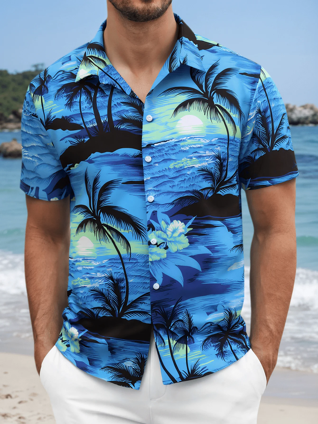 Mens Hawaiian Shirt Short Sleeve Tropical Floral Button Down Beach Casual Summer Lightweight Shirt
Mens Hawaiian Shirt Short Sleeve Tropical Floral Button Down Beach Casual Summer Lightweight Shirt