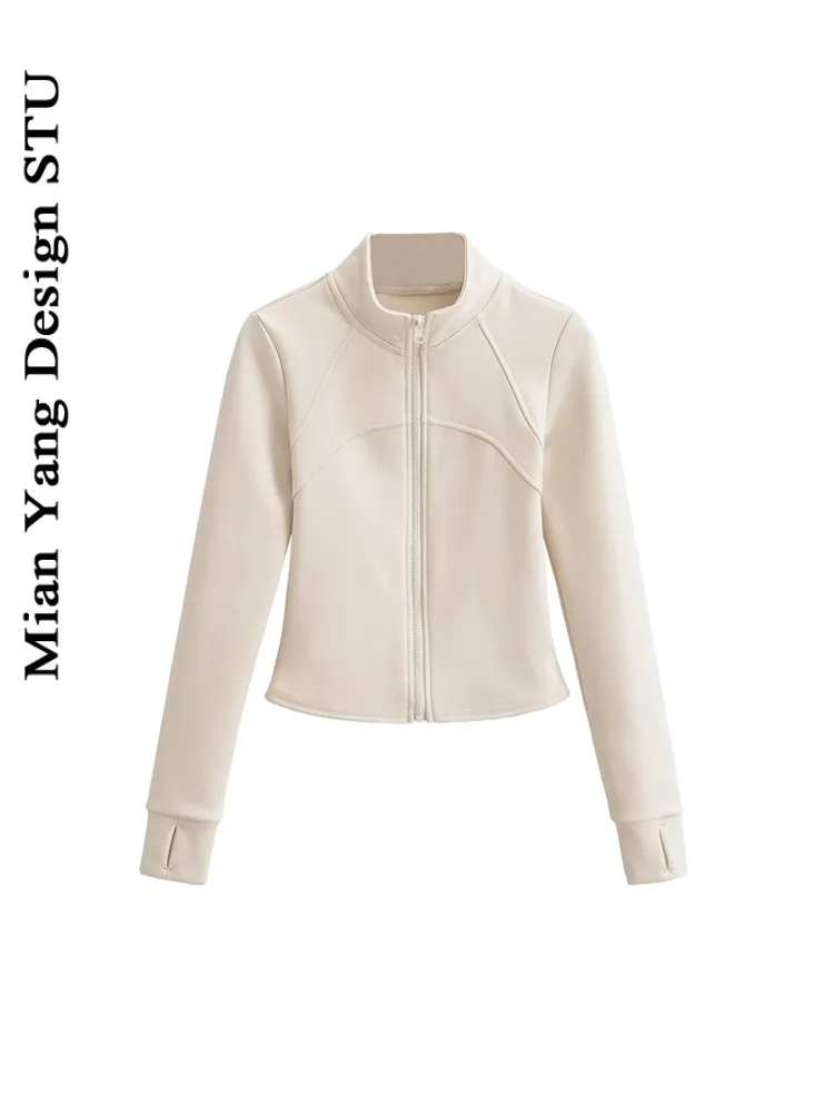 Slim Fit Fce воротник-стойка с воротником-стойкой, женская верхняя одежда в стиле ретро Sli Spor Splice Thiened Fitn, застежка-молния
Slim Fit Fce воротник-стойка с воротником-стойкой, женская верхняя одежда в стиле ретро Sli Spor Splice Thiened Fitn, застежка-молния