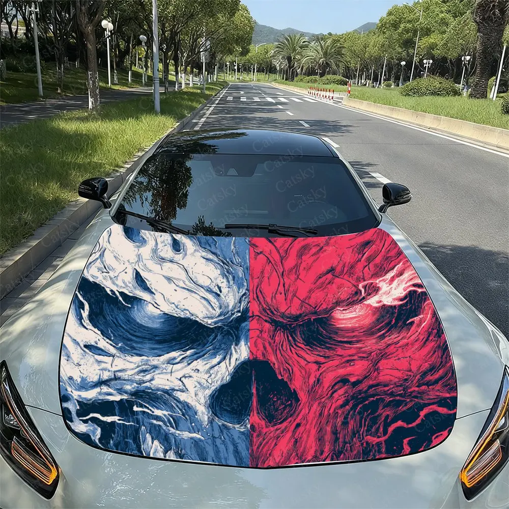 Red Blue Flame Skull Car Hood Decal Sticker, Durable Car Vinyl Wraps Suitable For Most Vehicles, Car Engine Hood Protective Film
Red Blue Flame Skull Car Hood Decal Sticker, Durable Car Vinyl Wraps Suitable For Most Vehicles, Car Engine Hood Protective Film