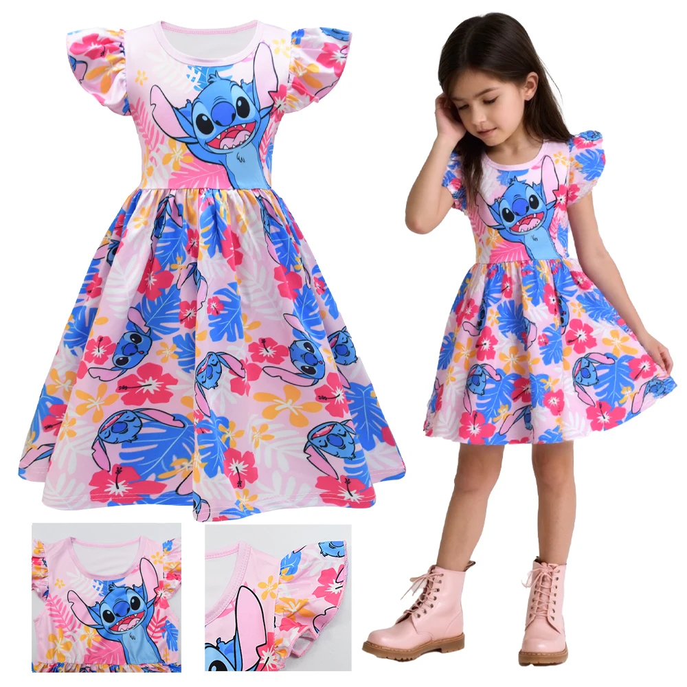 New Lilo Stitch Dress Baby Stitch Costumes Cartoon Movie Character Cosplay Costumes Printed Skirts Birthday Party Gifts Clothing
New Lilo Stitch Dress Baby Stitch Costumes Cartoon Movie Character Cosplay Costumes Printed Skirts Birthday Party Gifts Clothing