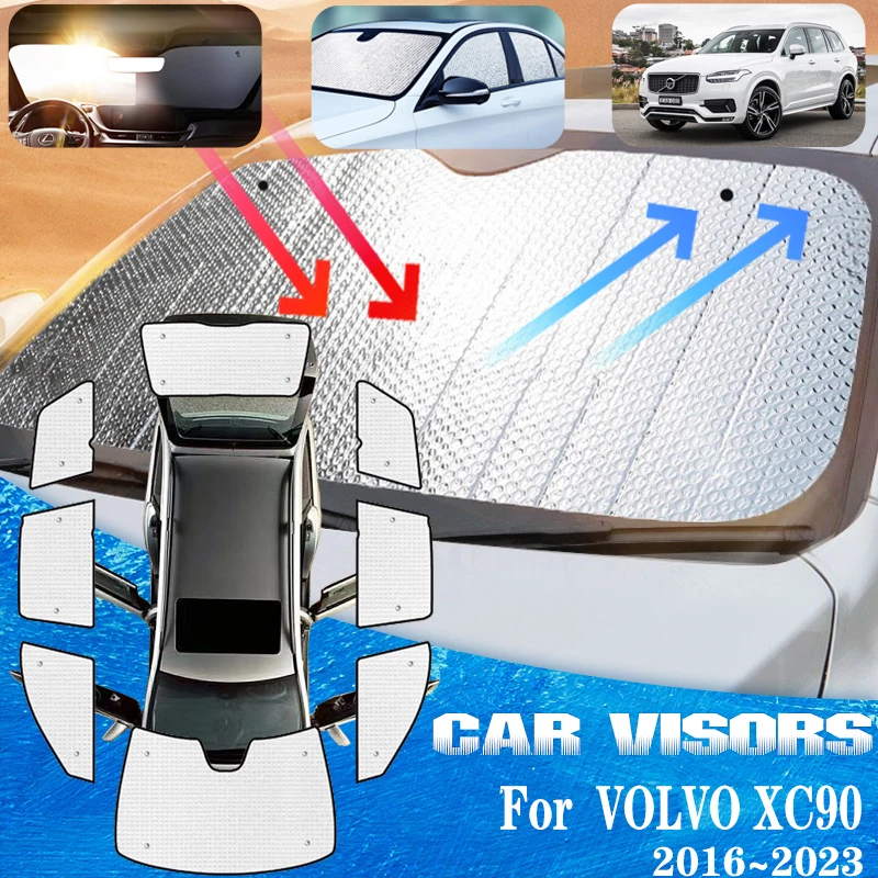 Car Anti-UV Full Sun Visors For VOLVO XC90 Visor 2016~2023 2020 Car Sun Shade Window Shading Sun Protector Visors Accessories
Car Anti-UV Full Sun Visors For VOLVO XC90 Visor 2016~2023 2020 Car Sun Shade Window Shading Sun Protector Visors Accessories