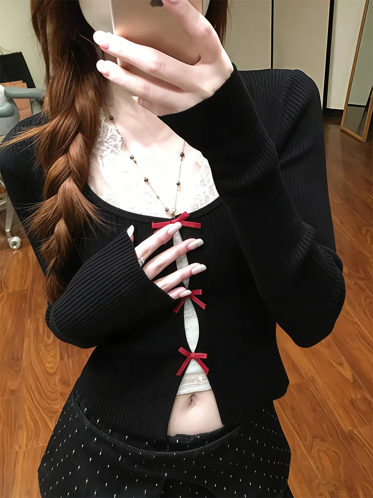 Pure Desire Sle Women's Long Sve Knitted T-irt Hollow out Knot Design Spring Lace Layering Tank Top Set
Pure Desire Sle Women's Long Sve Knitted T-irt Hollow out Knot Design Spring Lace Layering Tank Top Set