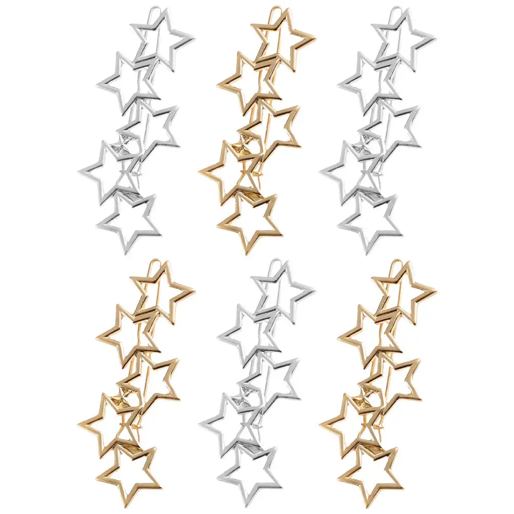 6Pcs Star Hair Clips for Women Alloy Star Barrettes Cluster Design Elegant Hair Jewelry Accessories for Casual Formal Occasions
6Pcs Star Hair Clips for Women Alloy Star Barrettes Cluster Design Elegant Hair Jewelry Accessories for Casual Formal Occasions
