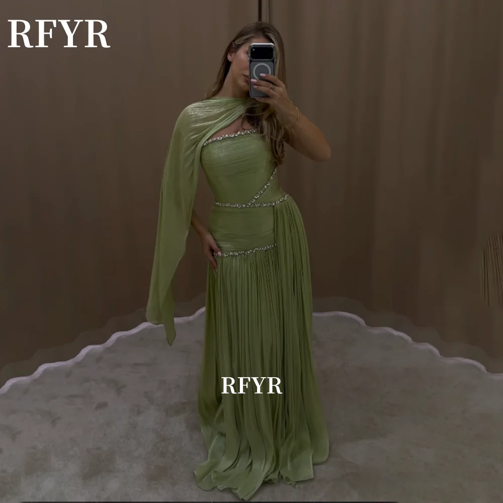 RFYR Crystal Stone Prom Dress with Scarf Evening Dress with Pleats Crepe Evening Dress Beading Party Dress فساتين منا Customized
RFYR Crystal Stone Prom Dress with Scarf Evening Dress with Pleats Crepe Evening Dress Beading Party Dress فساتين منا Customized