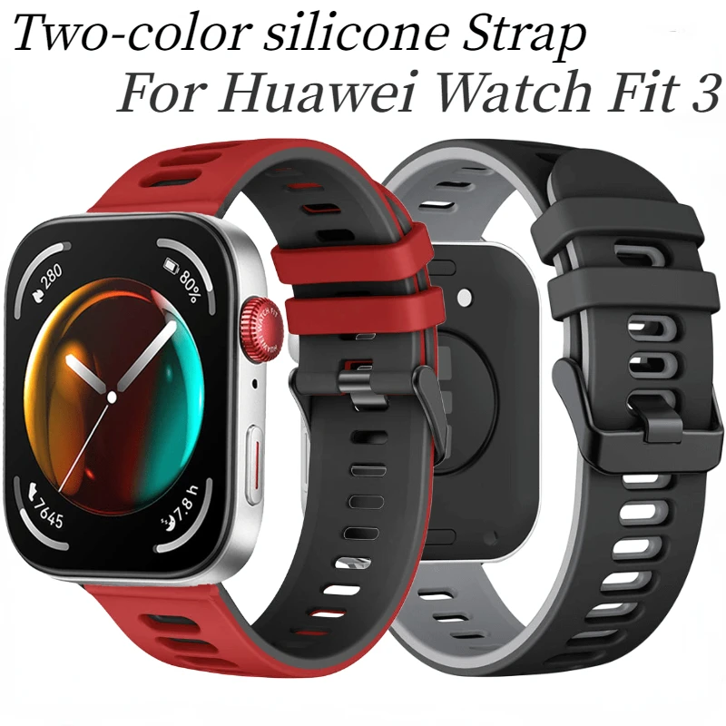 Ремешок силиконовый для Huawei Watch Fit 3, спортивный сменный дышащий браслет, двухцветный браслет для Huawei Watch Fit 3 Correa
Ремешок силиконовый для Huawei Watch Fit 3, спортивный сменный дышащий браслет, двухцветный браслет для Huawei Watch Fit 3 Correa