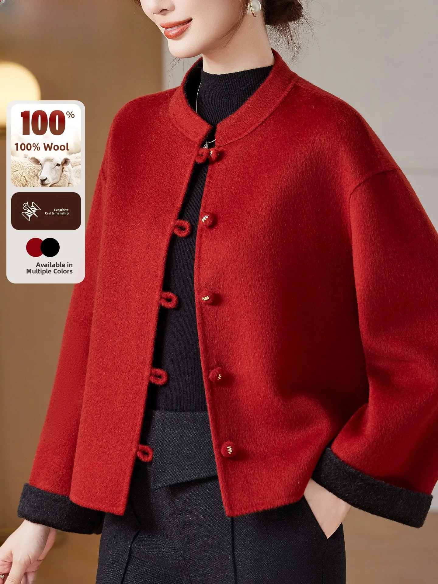 New Chinese Sle Women's Double Woolen Coat Warm Loose Fit Faionable Autumn Winter Outerwear for Middle-Aged And ly
New Chinese Sle Women's Double Woolen Coat Warm Loose Fit Faionable Autumn Winter Outerwear for Middle-Aged And ly