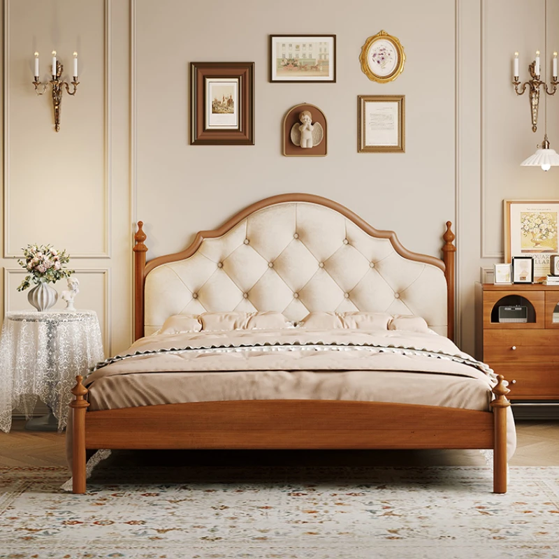 Solid wood bed 1.8m rural European light luxury style master bedroom double bed French wedding bed 1.5 soft pack bed
Solid wood bed 1.8m rural European light luxury style master bedroom double bed French wedding bed 1.5 soft pack bed