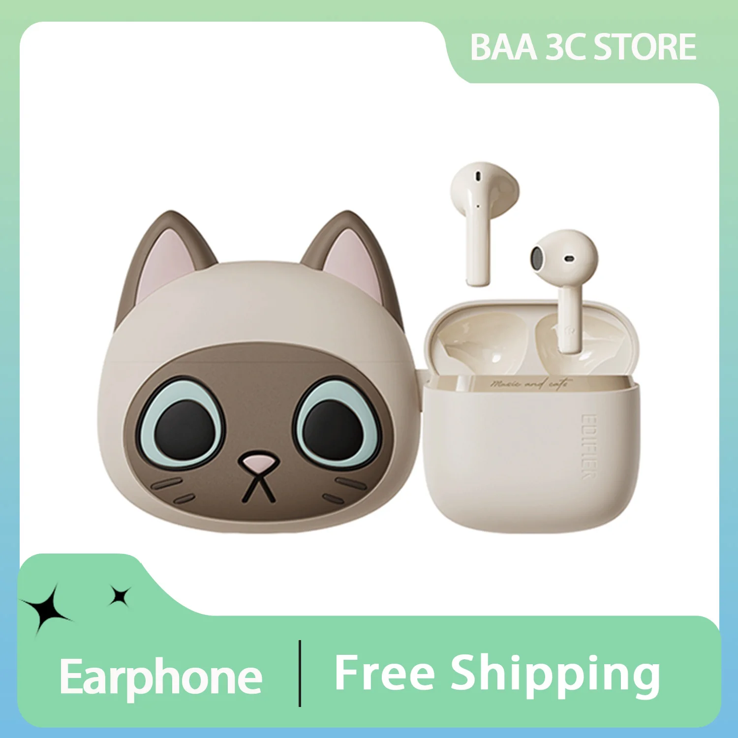 Zero Cat Bluetooth Earphone Wireless in-Ears Earbuds Cute Custom Headphones Long Endurance Sports Gaming Headphones Kids Gift
Zero Cat Bluetooth Earphone Wireless in-Ears Earbuds Cute Custom Headphones Long Endurance Sports Gaming Headphones Kids Gift