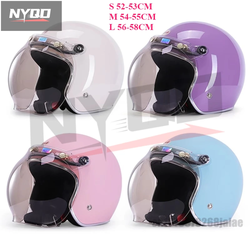 Retro Half Open Motorcycle Helmet Retro Cruising 3/4 Couple Helmet Bubble Lenses Shop Motorcycle Hat
Retro Half Open Motorcycle Helmet Retro Cruising 3/4 Couple Helmet Bubble Lenses Shop Motorcycle Hat