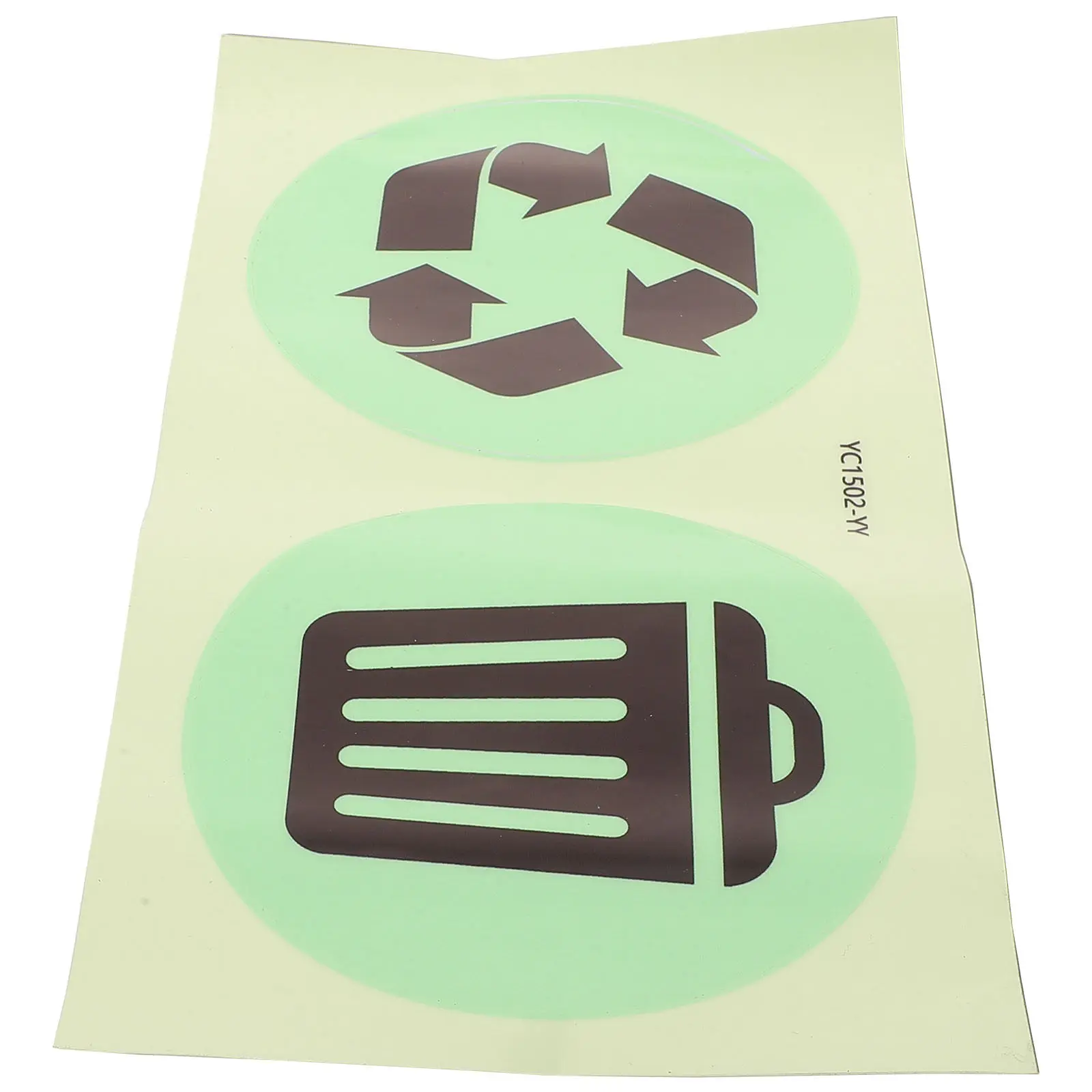 1 Sheet Night Glow Trash Bin Sticker Recycle Sign Self Adhesive Waterproof PVC Garbage Sorting Label Sticker for Indoor Outdoor
1 Sheet Night Glow Trash Bin Sticker Recycle Sign Self Adhesive Waterproof PVC Garbage Sorting Label Sticker for Indoor Outdoor