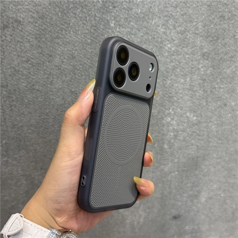 Mesh Heat Dissipation Jelly Color Magnetic Case For iPhone 17 15 16Pro 17Pro Max For Magsafe Matte Shockproof Hard Back Cover
Mesh Heat Dissipation Jelly Color Magnetic Case For iPhone 17 15 16Pro 17Pro Max For Magsafe Matte Shockproof Hard Back Cover