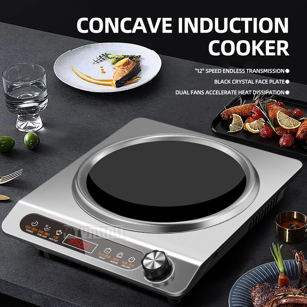 Concave induction cooker household 3500w concave high-power integrated complete set of induction cooker
Concave induction cooker household 3500w concave high-power integrated complete set of induction cooker